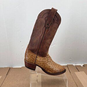 Tony Lama Exotic Full Quill Ostrich Western Buttercup Cowboy Mens Boot 8964  8 D